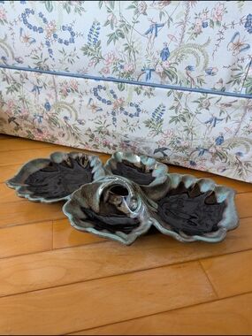 Vtg Chatelaine Pottery Divided Dish